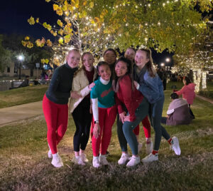 Dancers at the Lights On event in Downtown Bryan in 2021
