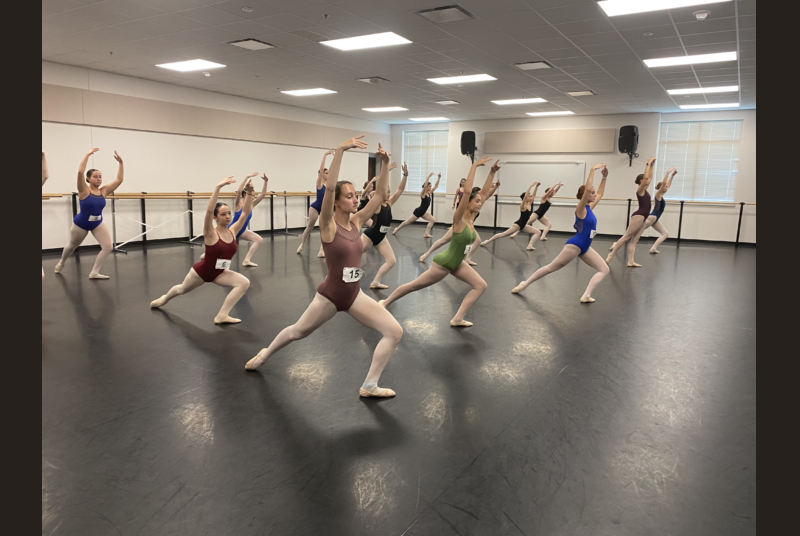 Dancers in ballet class