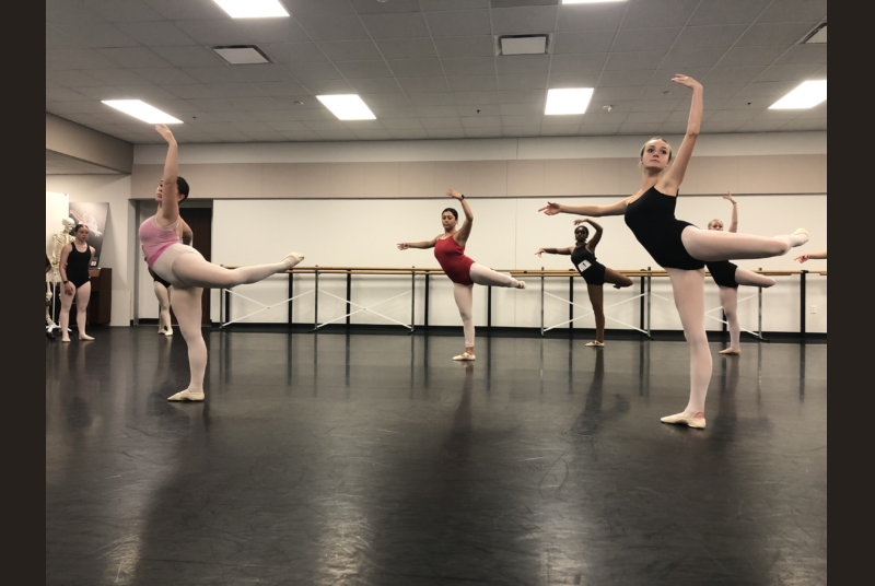 Dancers in ballet class