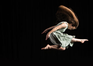 A dancer in midair
