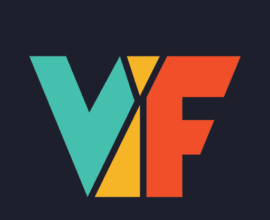 A logo for the Visualization Industry Fair. The letters VIF are featured in green, orange and red.